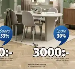 JYSK VORDINGBORG matbord erbjuda