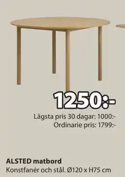 JYSK ALSTED matbord erbjuda