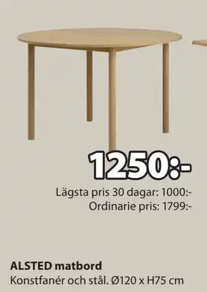 JYSK ALSTED matbord erbjuda