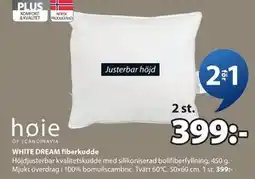 JYSK WHITE DREAM fiberkudde erbjuda