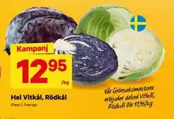 City Gross Hel Vitkål, Rödkål erbjuda