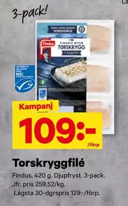 City Gross Torskryggfilé erbjuda