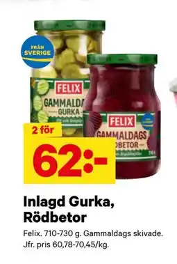 City Gross Inlagd Gurka, Rödbetor erbjuda