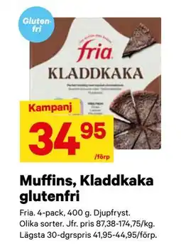 City Gross Muffins, Kladdkaka glutenfri erbjuda