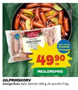 Coop Julprinskorv erbjuda