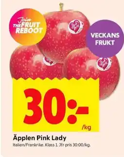 ICA Kvantum Äpplen Pink Lady erbjuda