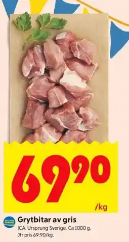 ICA Kvantum Grytbitar av gris erbjuda