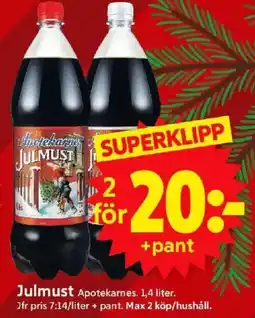 ICA Supermarket APOTEKARNES Julmust erbjuda