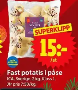 ICA Supermarket ICA Fast potatis i påse erbjuda