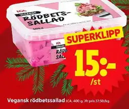 ICA Supermarket ICA Vegansk rödbetssallad erbjuda