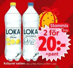 ICA Supermarket LOKA Kolsyrat vatten erbjuda