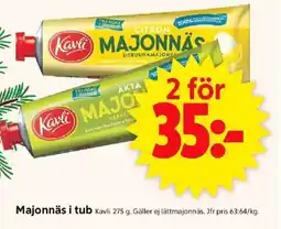 ICA Supermarket KAVLI Majonnäs i tub erbjuda