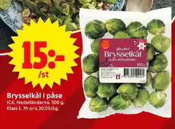 ICA Supermarket ICA Brysselkål i påse erbjuda