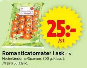 ICA Supermarket ICA Romanticatomater i ask erbjuda
