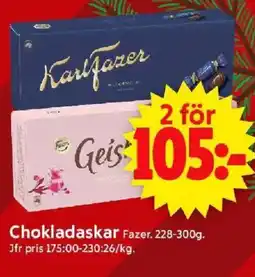 ICA Supermarket FAZER Chokladaskar erbjuda