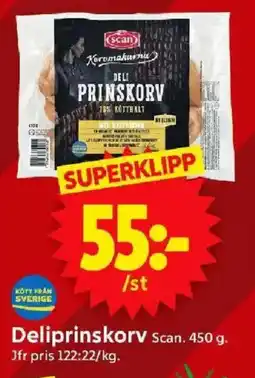 ICA Supermarket SCAN Deliprinskorv erbjuda