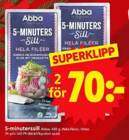 ICA Supermarket ABBA 5-minuterssill erbjuda