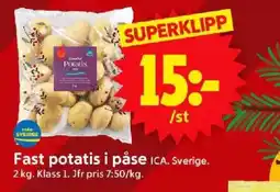 ICA Supermarket ICA Fast potatis i påse erbjuda
