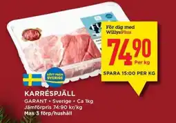 Willys GARANT Karréspjäll erbjuda