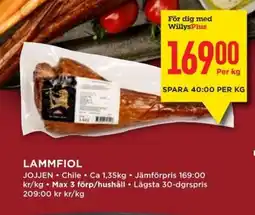 Willys JOJJEN Lammfiol erbjuda