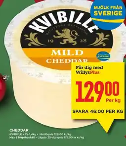 Willys KVIBILLE Cheddar erbjuda