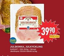 Willys GARANT Julskinka, julkyckling erbjuda