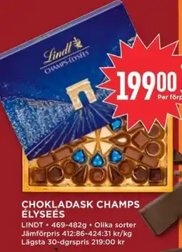 Willys LINDT Çhokladask champs élyseés erbjuda