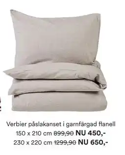 Hemtex Verbier påslakanset i garnfärgad flanell erbjuda