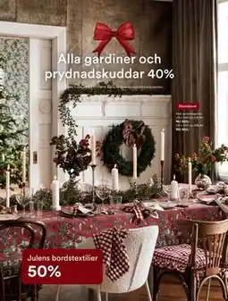 Hemtex Alla gardiner och prydnadskuddar 40% erbjuda
