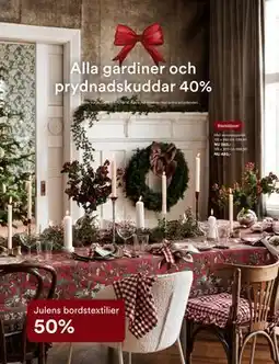 Hemtex Julens bordstextilier erbjuda