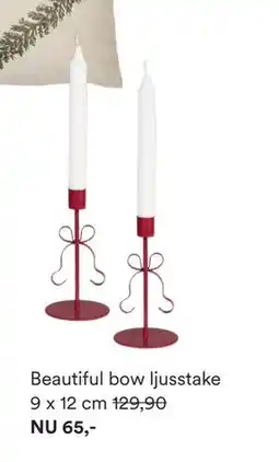 Hemtex Beautiful bow ljusstake 9 x 12 cm erbjuda