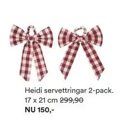 Hemtex Heidi servettringar 2-pack erbjuda