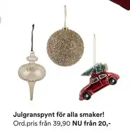 Hemtex Julgranspynt för alla smaker! erbjuda