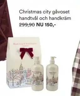 Hemtex Christmas city gåvoset handtvål och handkräm erbjuda