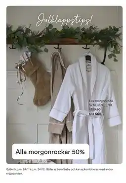 Hemtex Alla morgonrockar 50% erbjuda