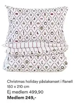 Hemtex Christmas holiday påslakanset i flanell 150 x 210 cm erbjuda