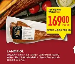 Willys LAMMFIOL, Medlemspris erbjuda