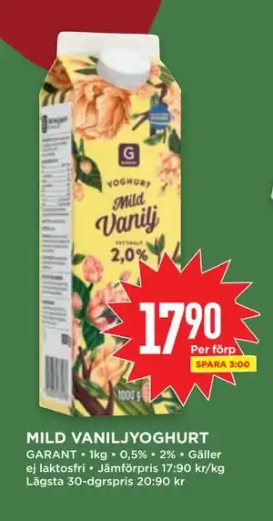 Willys MILD VANILJYOGHURT erbjuda