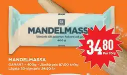 Willys MANDELMASSA erbjuda