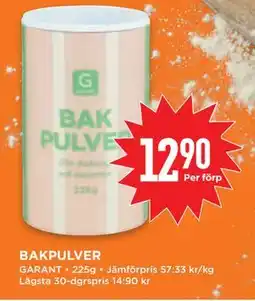 Willys BAKPULVER erbjuda