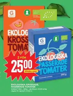 Willys EKOLOGISKA KROSSADE, PASSERADE TOMATER erbjuda