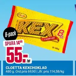 ÖoB CLOETTA KEXCHOKLAD erbjuda