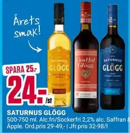 ÖoB SATURNUS GLÖGG erbjuda