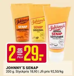 ÖoB JOHNNY´S SENAP erbjuda