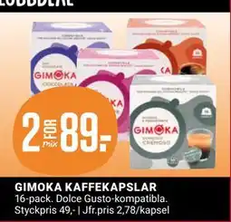 ÖoB GIMOKA KAFFEKAPSLAR, Medlemspris erbjuda