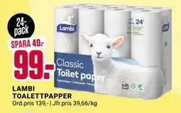 ÖoB LAMBI TOALETTPAPPER erbjuda