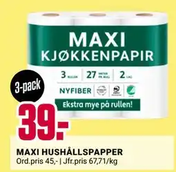 ÖoB MAXI HUSHÅLLSPAPPER erbjuda