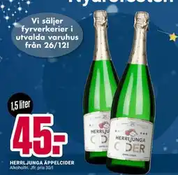 ÖoB HERRLJUNGA ÄPPELCIDER erbjuda