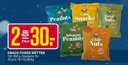 ÖoB SNACK FOODS NÖTTER erbjuda