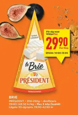 Willys Hemma BRIE, Medlemspris erbjuda